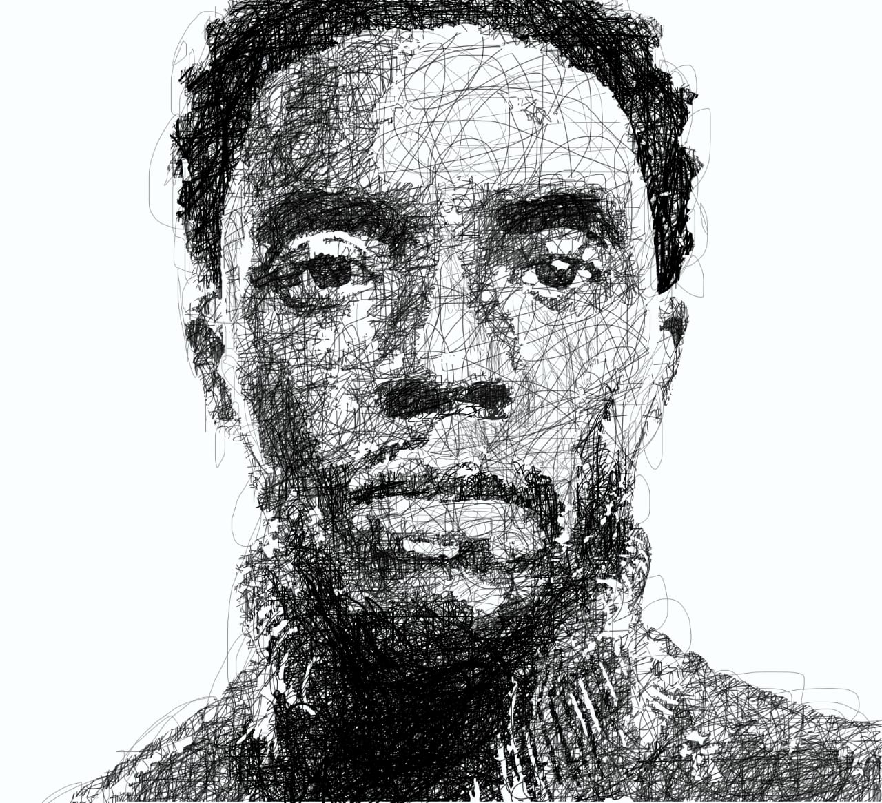 Chadwick Boseman Scribble art